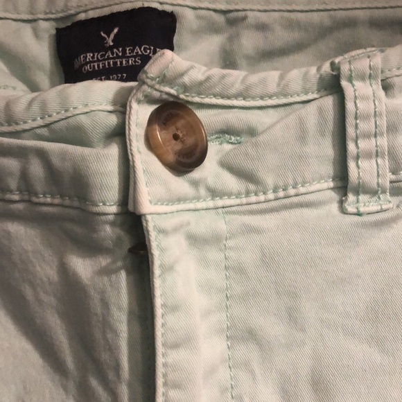 🔹4 for $30 American Eagle Size 4 Mint Green MIDI Stretch Shorts - Picture 3 of 7